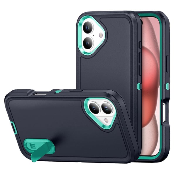 iPhone 16  Skal med kickstand & militärskydd