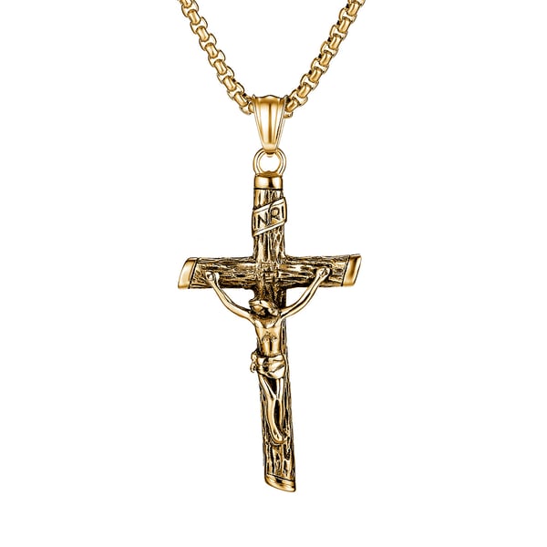 Halsband med Kors (Jesus) Rostfritt Stål