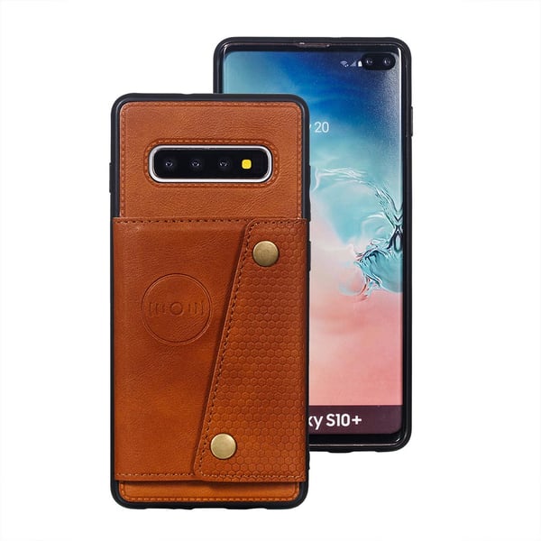 Samsung Galaxy S10+ - Robust Skyddande Skal Korthållare