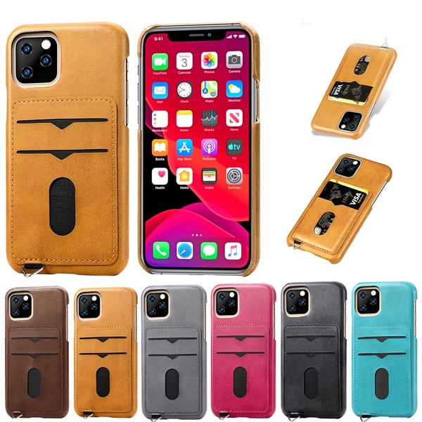 iPhone 11 - Elegant Smart Skal med Kortfack (Leman)