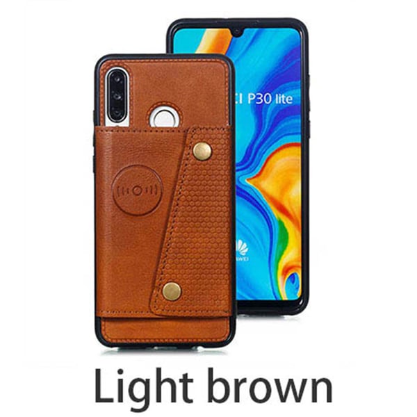 Huawei P30 Lite - Effektfullt Retro Skal med Korthållare