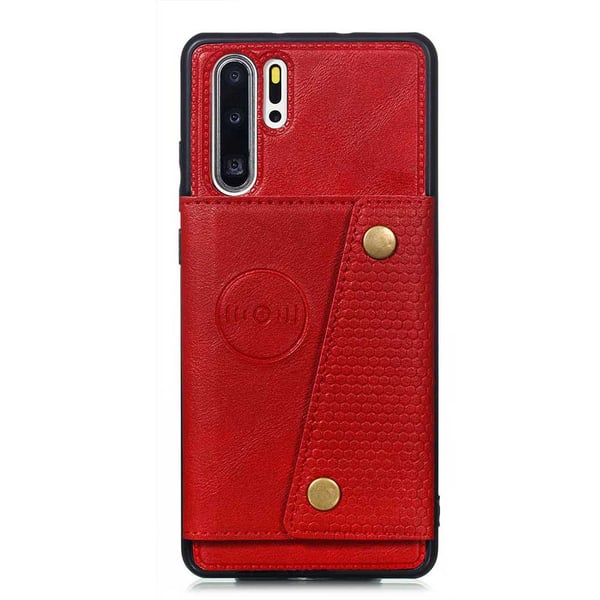 Huawei P30 Pro - Kraftfullt Retro Skal med Korthållare