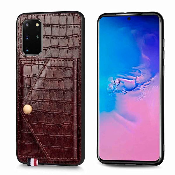 Samsung Galaxy S20 Plus - Genomtänkt Skal med Korthållare