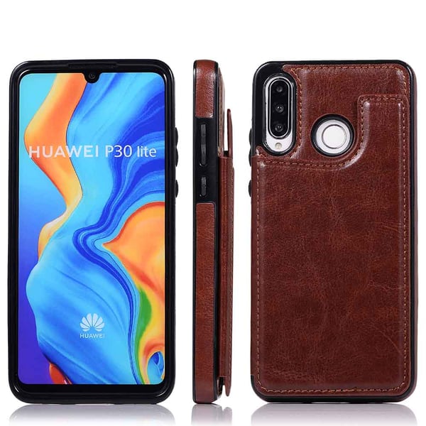 Stilrent Skyddande Skal med Kortfack - Huawei P30 Lite