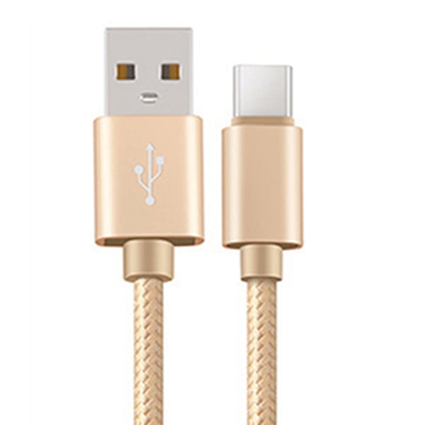 200cm USB-C (Type-C) Snabbladdare (Brottsäker i vävt nylon)