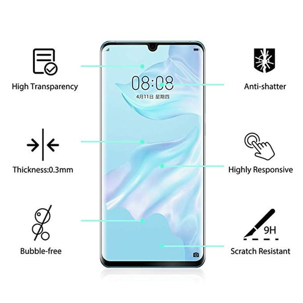 FULL-GLUE P30 Pro Skärmskydd 3D 9H 0,2mm HD-Clear
