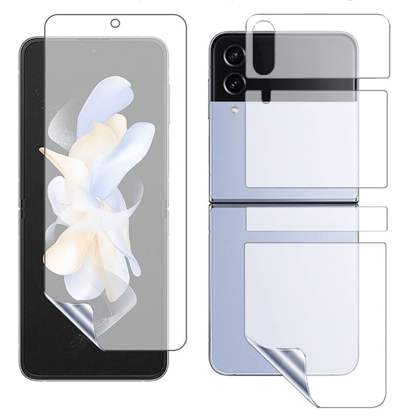2-PACK Z Flip4 Hydrogel Fram- Baksida Skärmskydd Kameralinsskydd