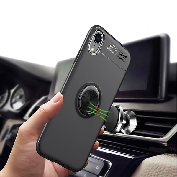 Auto Focus Skyddande Skal med Ringhållare - iPhone XR
