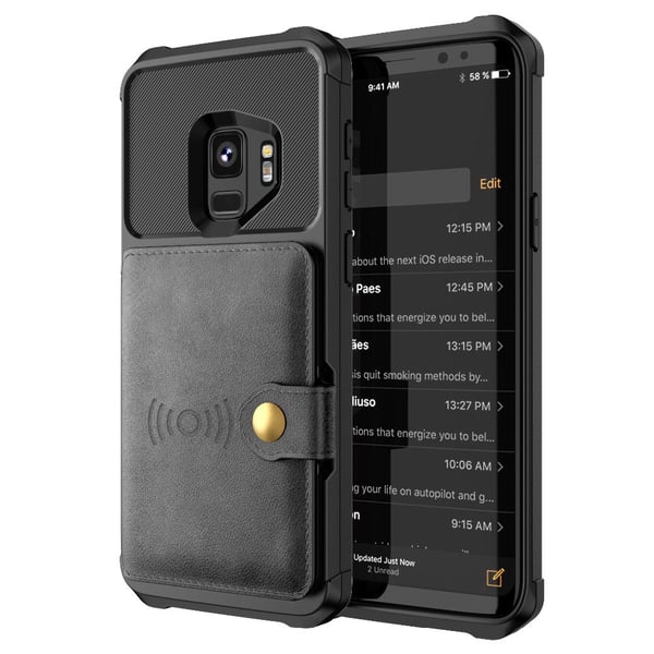 Samsung Galaxy S9 - Professionellt Hållbart Skal med Kortfack
