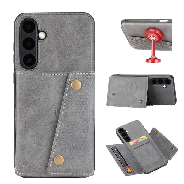Lyxigt PC-läder Retro Flip Fashion Plånboksfodral för Galaxy S23 FE