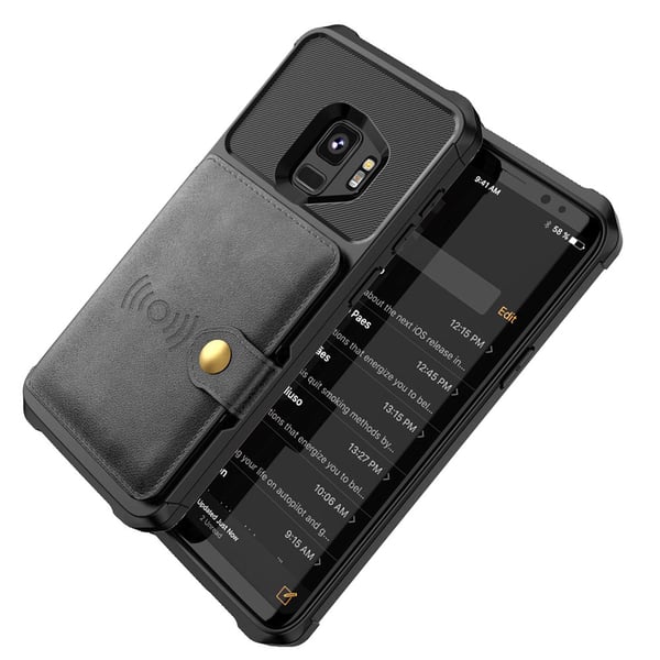 Samsung Galaxy S9 - Professionellt Hållbart Skal med Kortfack