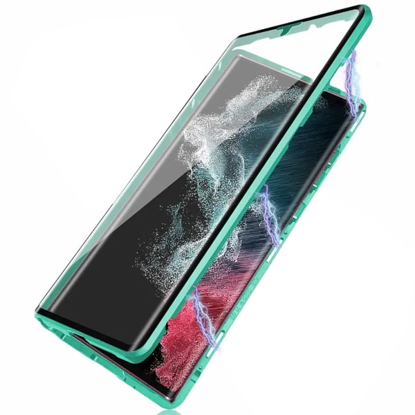 Samsung Galaxy S24 FE - Magnetiskt mobilskal i Aluminium och Härdat Glas