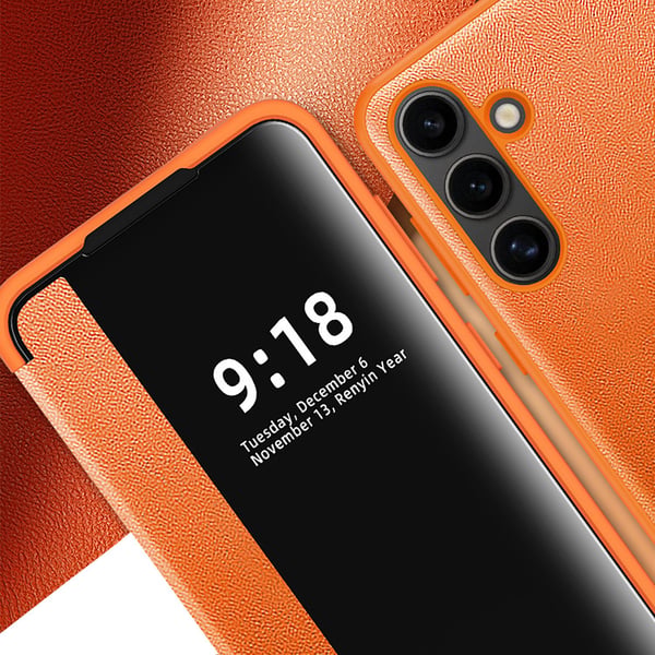 Samsung Galaxy S24 Plus  Slimmat Leman-fodral med smart fönster