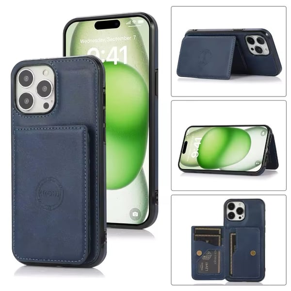 iPhone 16 Pro - Praktiskt Skyddsskal med Magnetisk Korthållare
