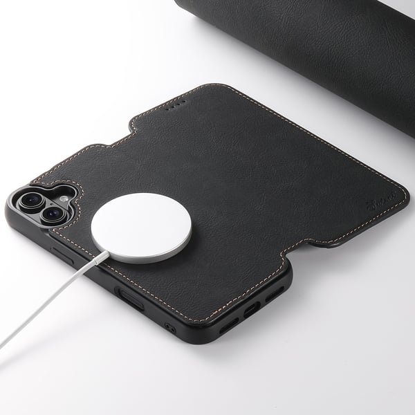 Lyxigt & Praktiskt - iPhone 16 Plånboksfodral i PU-läder