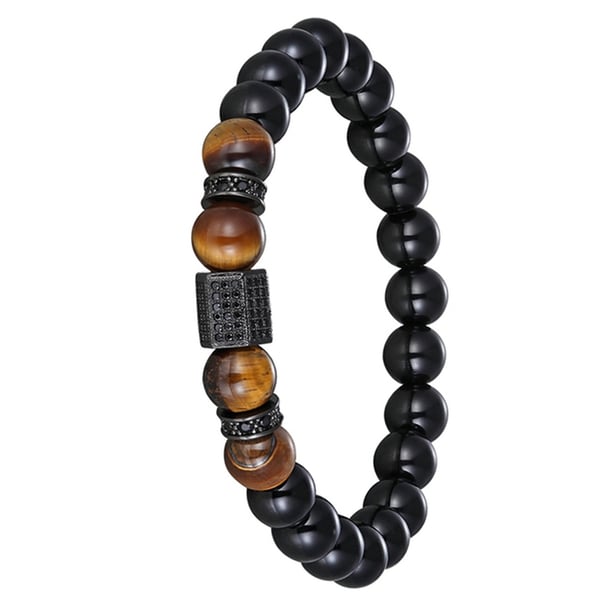 Stilrent Kularmband (Tiger Eye) Natursten