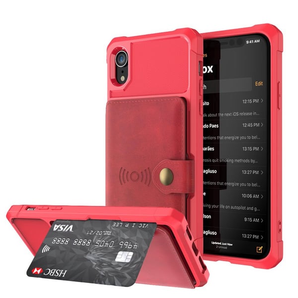 Genomtänkt Skyddsskal med Kortfack - iPhone XR