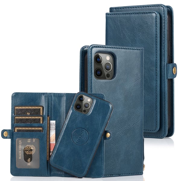 iPhone 12 Pro Max - Stilrent 2-i-1 Plånboksfodral i Exklusivt läder