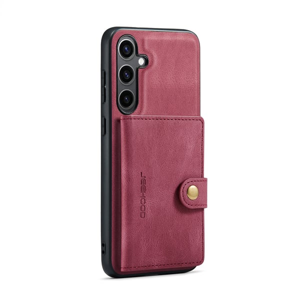 Läderplånbok med magnetiskt hållare för Galaxy S24