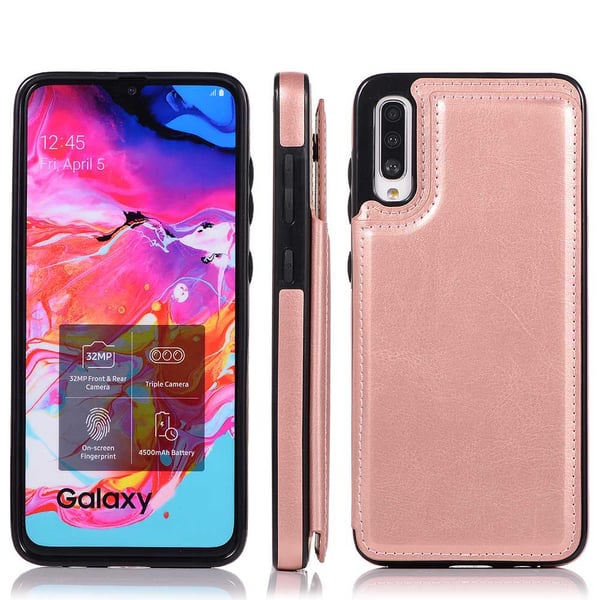 Samsung Galaxy A70 - Elegant Skal med Korthållare