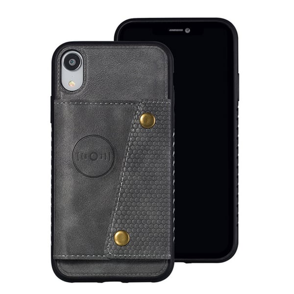 Genomtänkt Stöttålig Skal med Korthållare - iPhone XR