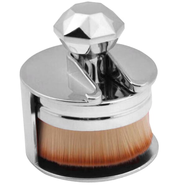 Mjuk Oval Makeupborste med Perfekt Lagringslösning