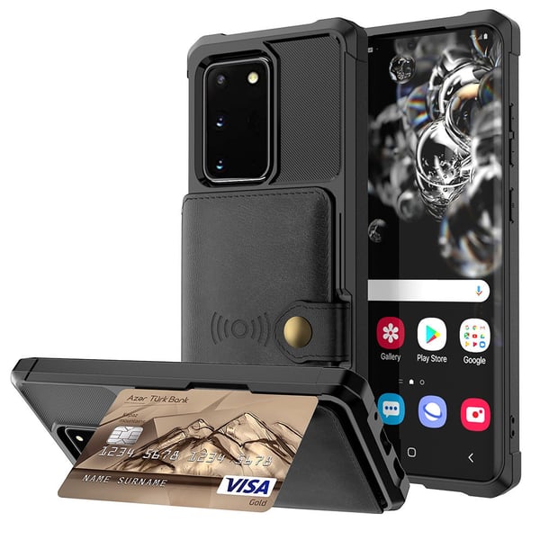 Samsung Galaxy S20 - Genomtänkt Skal med Kortfack