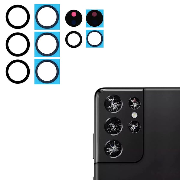 2-PACK Bakre Kameralins Reservdel Samsung Galaxy S21 Ultra