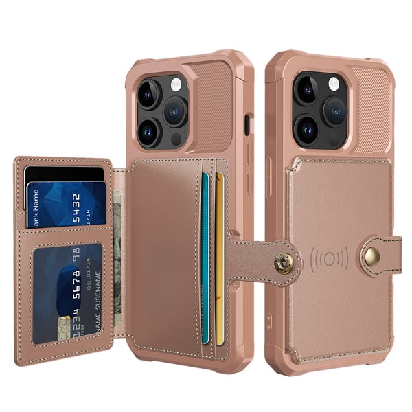 Elegant plånboksfodral i lyxigt PU-läder för iPhone 15 Pro Max