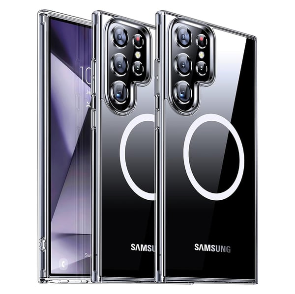 Galaxy S23 ULTRA - Magnetiskt trådlöst laddningsskal med stötskydd