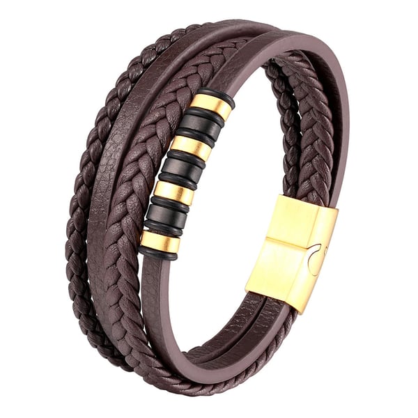 Stilrena Armband i Flätat Läder