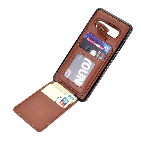 Smidigt Stilsäkert Skal med Kortfack - Samsung Galaxy S10 Plus