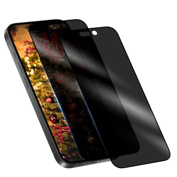 3-Pack iPhone 15 Skärmskydd Anti-Spy HD 0,3mm