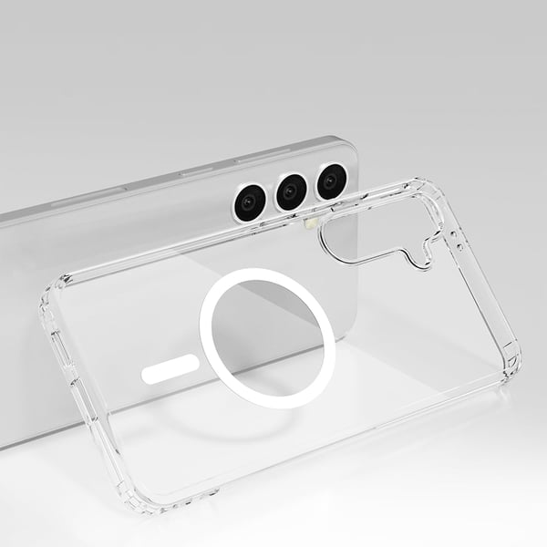 Magnetiskt trådlöst laddningsskal i PC-material för Galaxy S21 plus