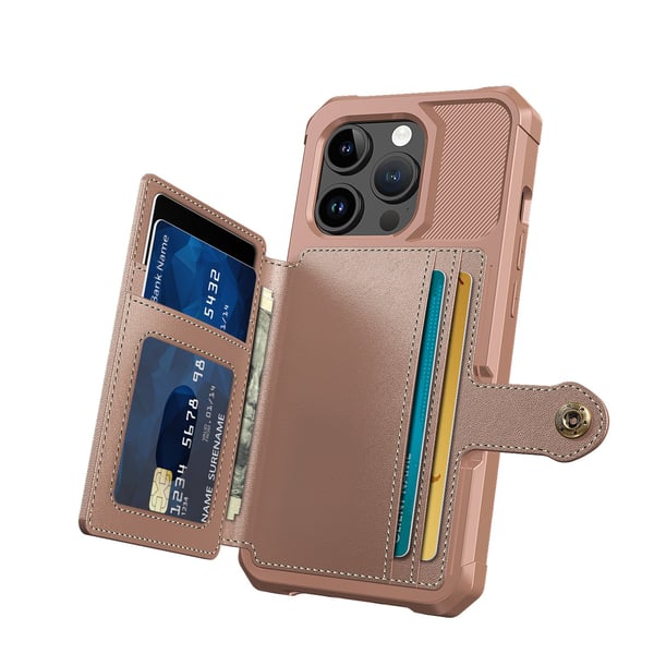 Elegant plånboksfodral i lyxigt PU-läder för iPhone 15 Pro