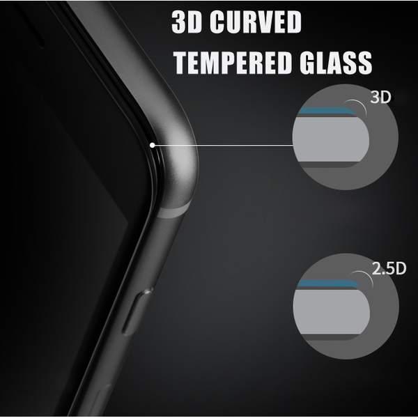 iPhone 7 (3-PACK) HELTÄCKANDE-Skärmskydd av HuTech 3D/HDClear