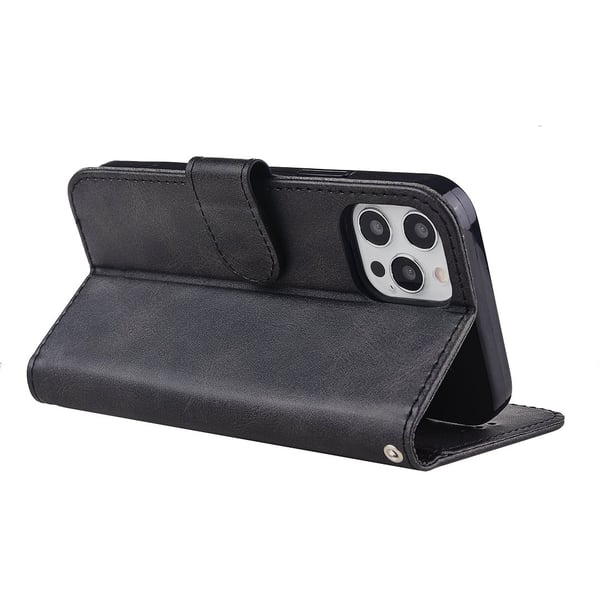 Elegant Fodral i PU-läder med 4 kortplatser för IPhone 15 Pro