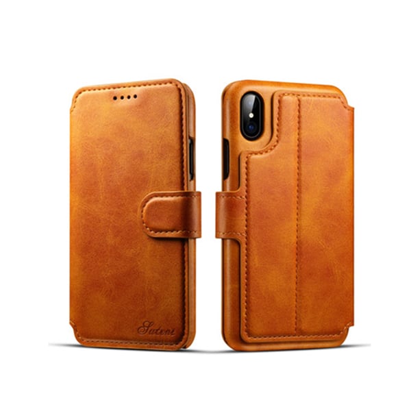 Fodral i Retro-design av PU-Läder till iPhone X/XS