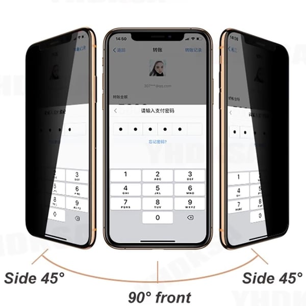 3-PACK Anti-Spy Skärmskydd HD 0,3mm iPhone 13 Mini