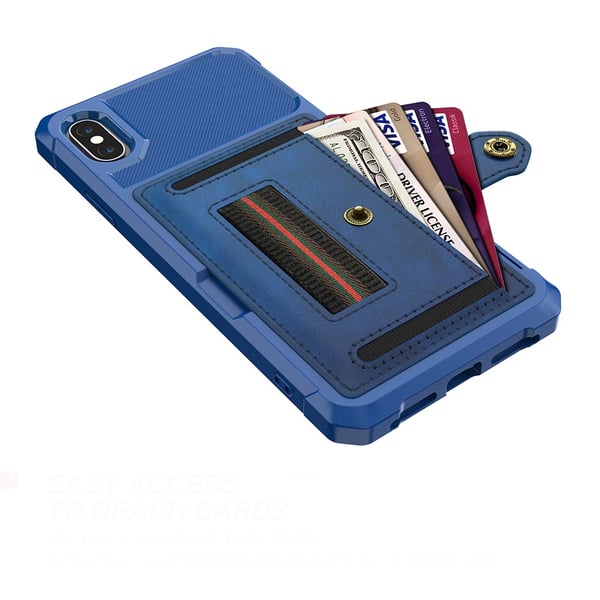 iPhone XS Max - Genomtänkt Skal med Korthållare