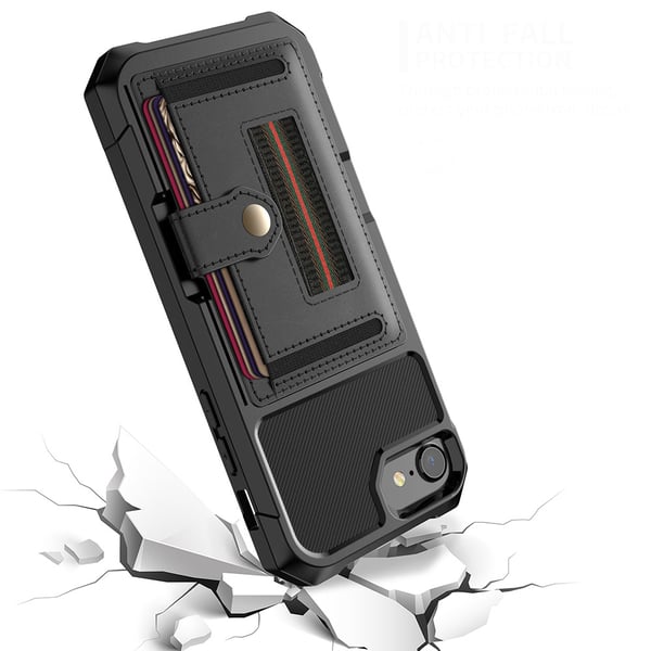 iPhone 7 - Professionellt Skal med Korthållare