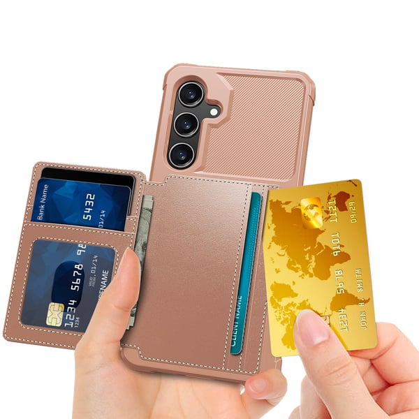 Samsung Galaxy A55 5G - Plånboksfodral i PU-Läder med magnetiskt hållare