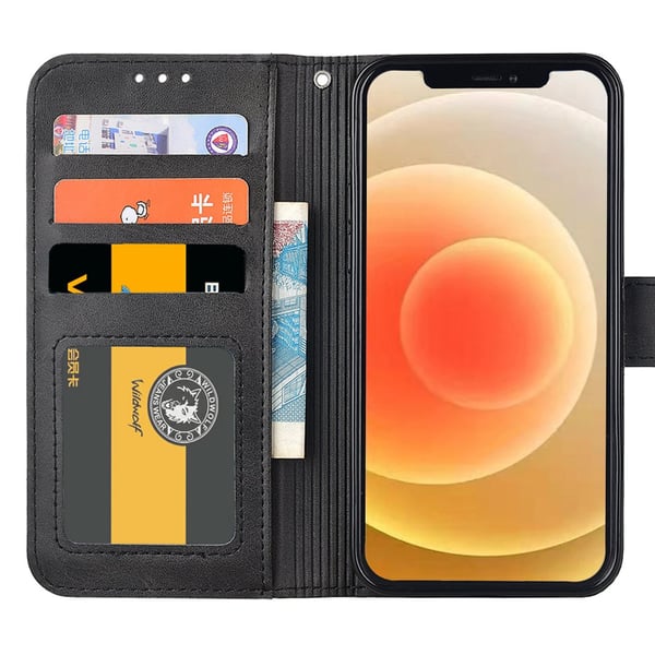 iPhone 15 PU-läderfodral - (2-kortfack)