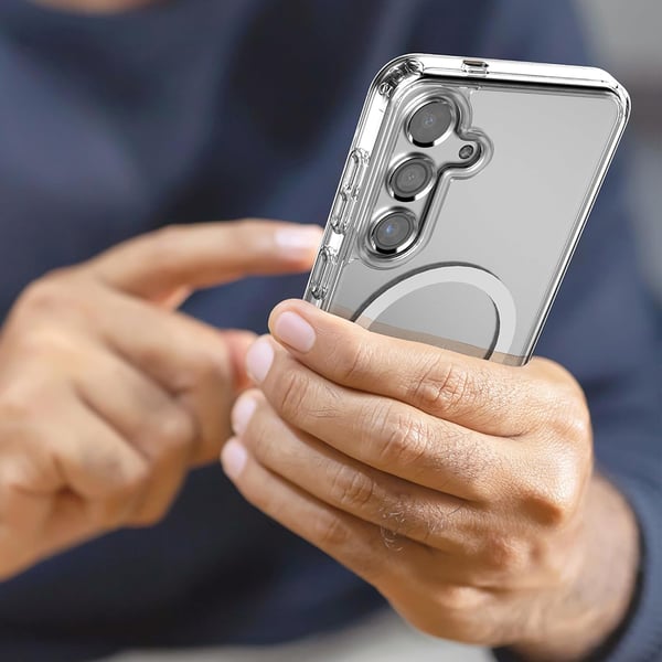 Magnetiskt trådlöst laddningsskal i PC-material för Galaxy S21 plus
