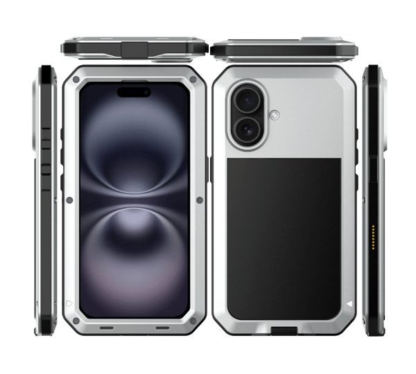 iPhone 16 Plus - Stötsäkert HEAVY DUTY Aluminiumskal