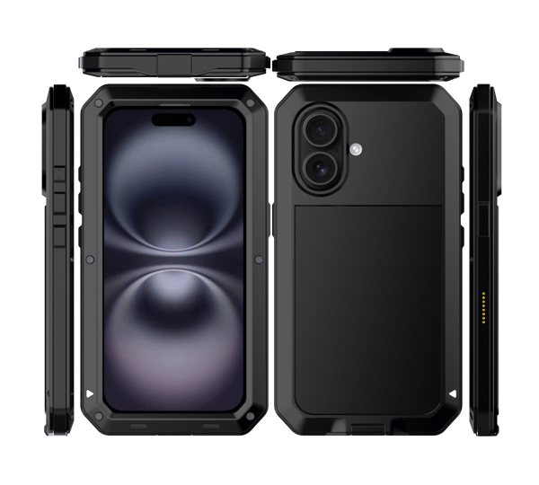 iPhone 16 - Stötsäkert HEAVY DUTY Skal i Aluminium