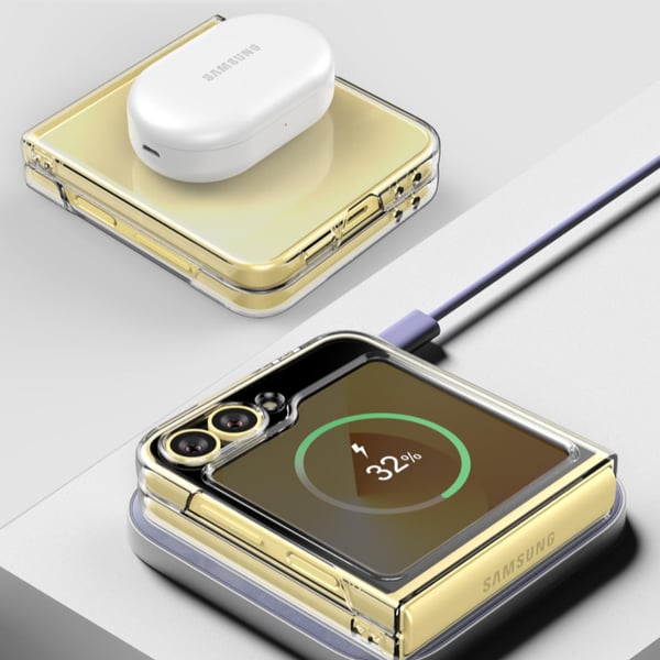 Galaxy Z Flip 6 - Floveme Big Window Skal Optimal Skydd & Design