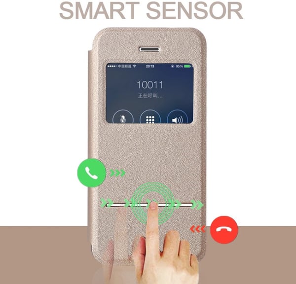iPhone 7 Elegant Stilrent Smartfodral Fönster & Svarsfunktion
