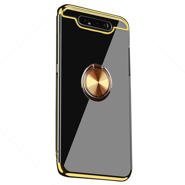 Samsung Galaxy A80 - Elegant Silikonskal med Ringhållare Floveme