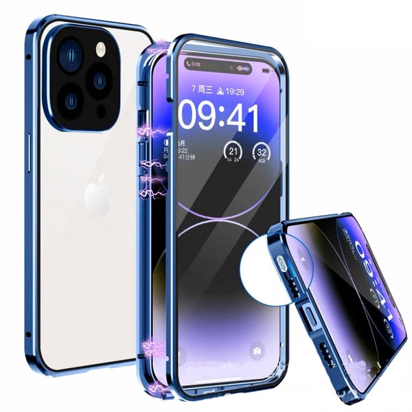 Stilrent Dubbelsidigt Magnetskal - iPhone 14 Pro